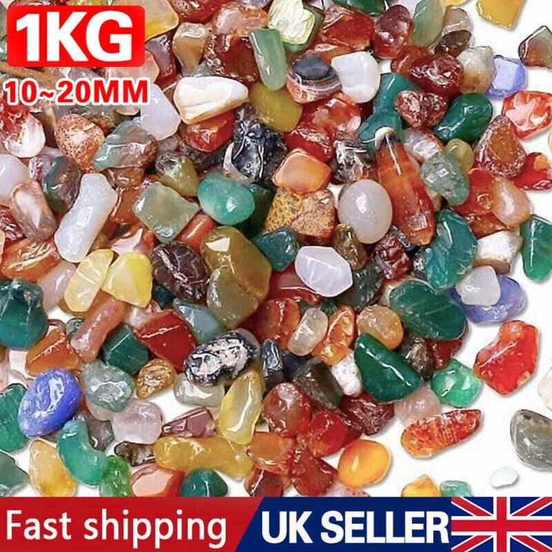 1KG Best Healing Natural Crystals Tumble Stones Mixed Chakra Gemstones 10-20mm 4
