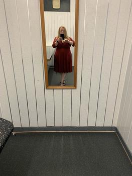 Product Review of 【Plus Size】Trendy Plain Wrap V Neck Belted A Line Plus Size Dress, Women's 3/4 Length Sleeve Solid Dress, Summer Dresses, Womenswear from C**l K**a 0