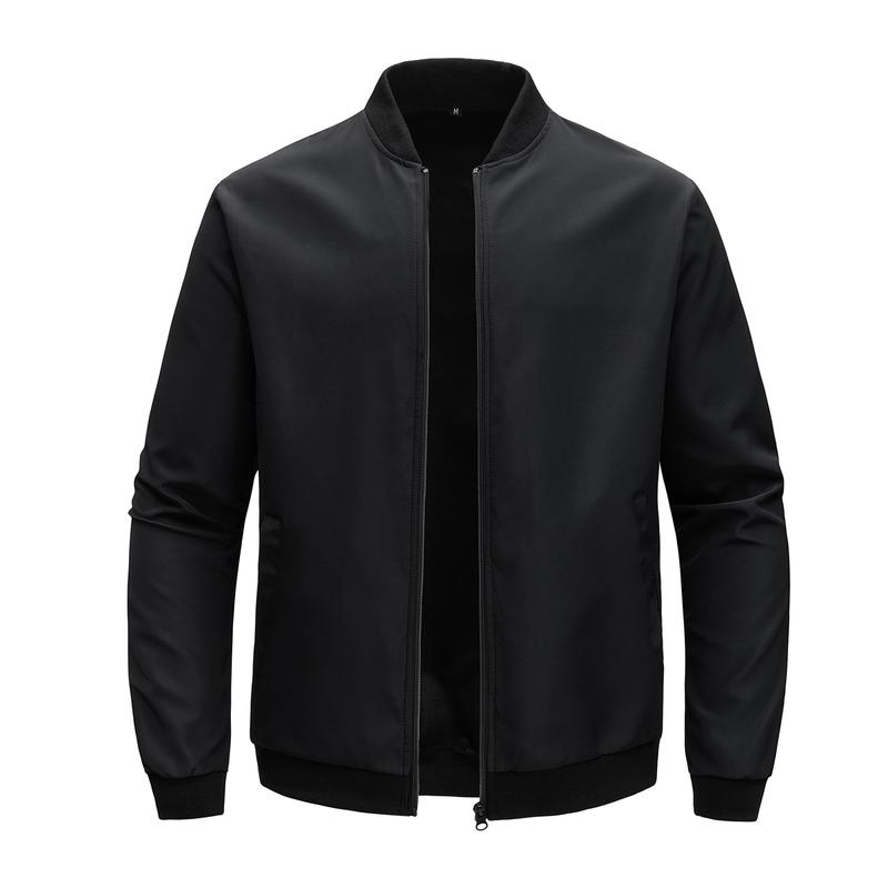 Product Introduction of 2024 Spring and Autumn New Baseball Collar Short Loose Solid Color Jacket Men's Business Casual Thin Coat Trend 2
