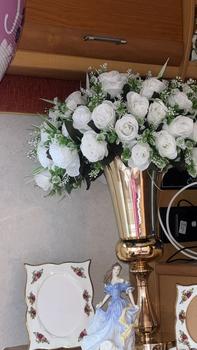 Product Review of Gold Vase and 3 Bunches of Flowers - Home and Party Decor - Ornaments from X**g 0