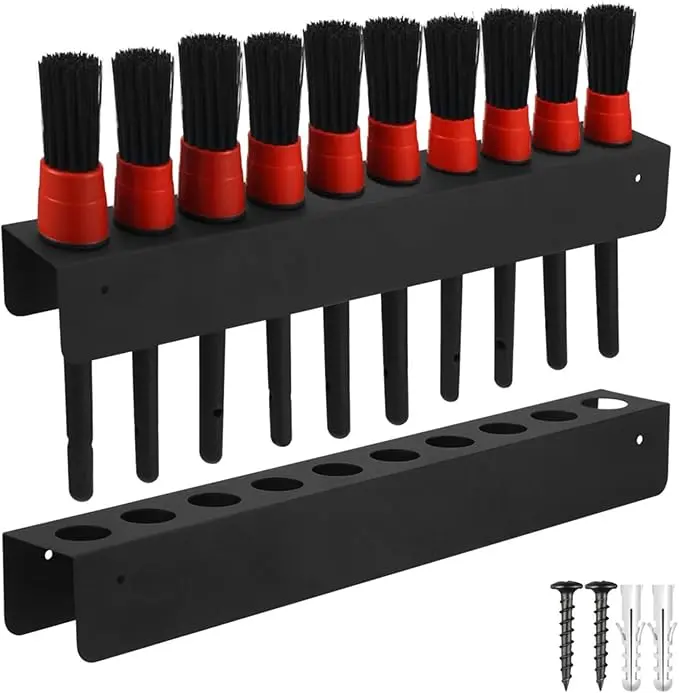 Car Cleaning Brush Organizer - Auto Detail Tool Storage, Vehicle Brushs Display Rack | Automotive Brush Stand, Car Wash Tool Holder, Detailing Accessory Organizer For Workshop Garage 6