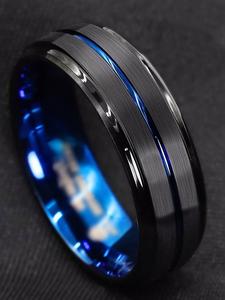 Trendy Double Hypotenuse Design Ring, 1 Piece Fashion Colorblock Stainless Steel Ring for Men and Women, Classic Fashion Accessories for Daily Wear, Great Gift for Teenagers