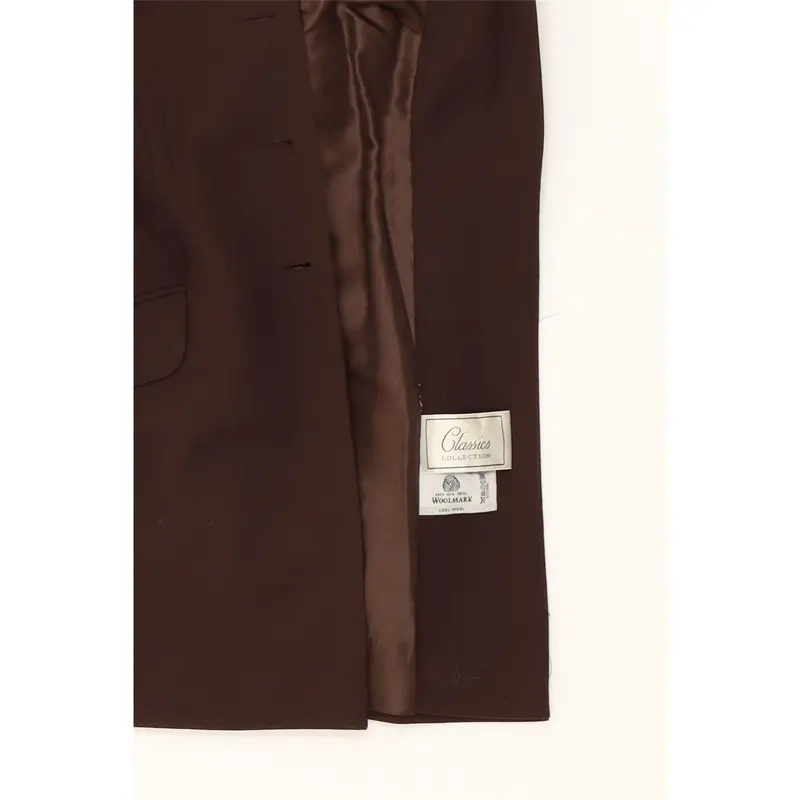 Pre-Owned Vintage ST. BERNARD Womens 4 Button 2 Piece Skirt Set UK 12 Medium W28  Brown 6