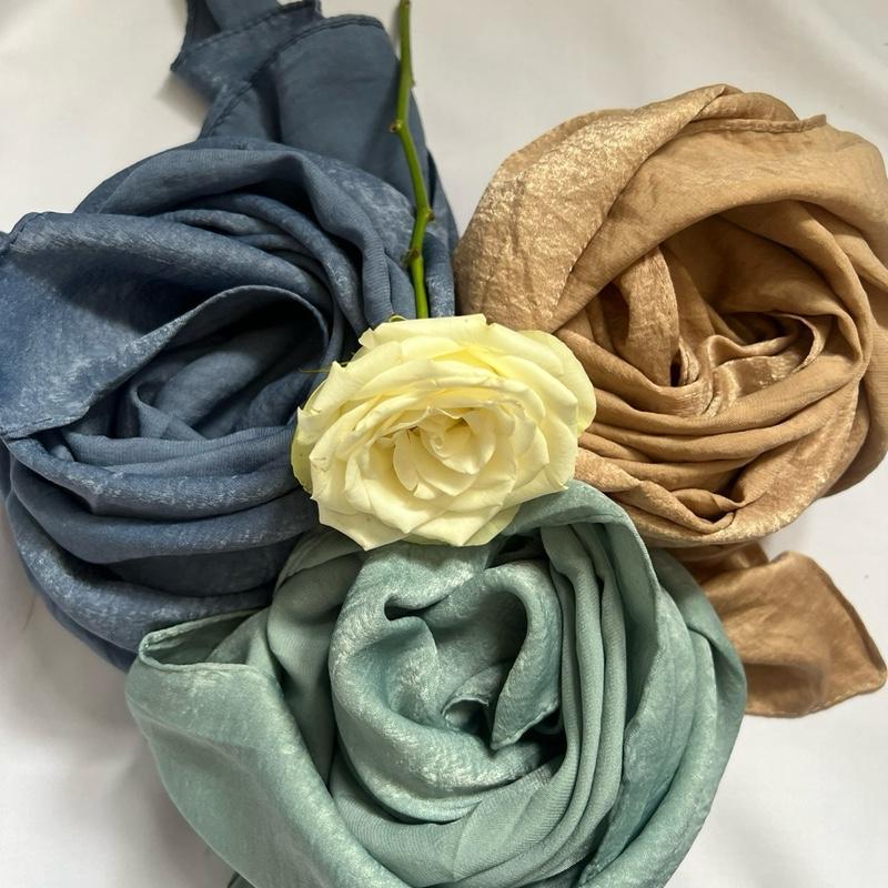 Soft Sky Blue Velour Women's Hijab - Fashion Accessory 5
