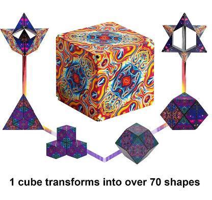 Starry Sky Rubik's Cube Set - 2 Pieces, 2-in-1 3D Puzzle Toy for Stress-Relieving Fun 2