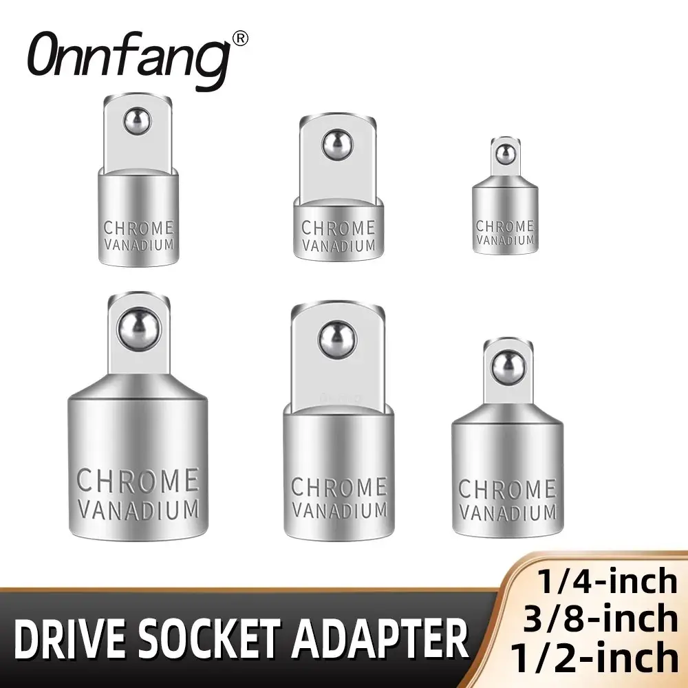 Socket Adapter Drive Head Ratchet Wrench 1/2 3/8 1/4 CR-V Chrome Vanadium Steel for Car Bicycle Garage Home Repair Tools