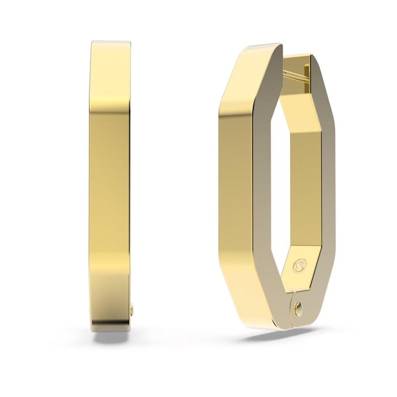 DEXTERA HOOP EARRINGS - WHITE/GOLD-TONE PLATED 2