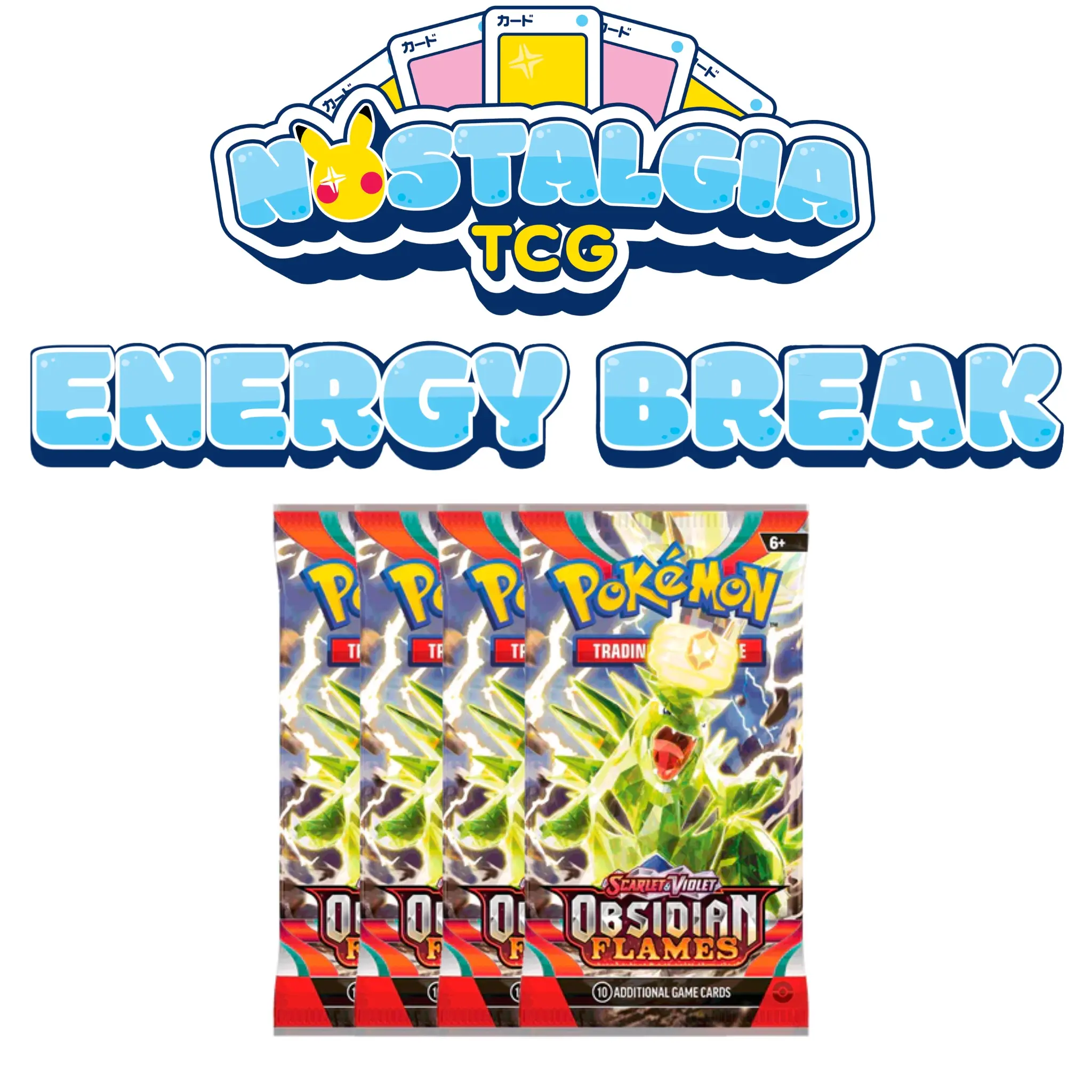 ENERGY BREAK X72 Obsidian Flames with bounty - Trading Cards