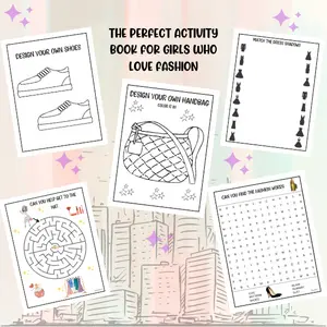 Fashion Activity Book For Girls Aged 8-12: The Perfect Style And Design Fashion Workbook 2