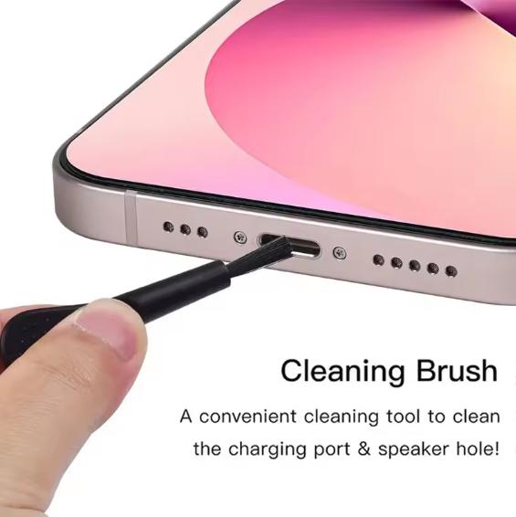 Mobile Phone Charging Port Dust Plug for iPhone Universal Small Hole Shower Dust Cleaning Brush Computer Keyboard Cleaning Tool 4