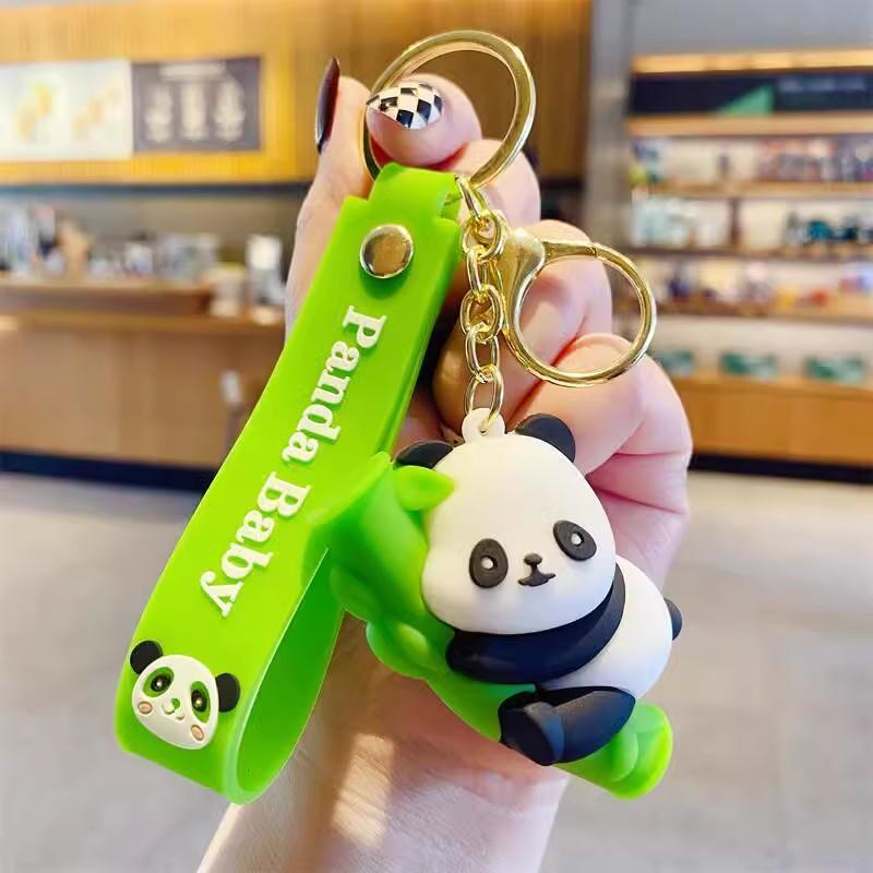 Product Introduction of 1PC Cartoon Panda Keychain – Soft Rubber Animal Pendant for Bags, Keys & Gifts 6