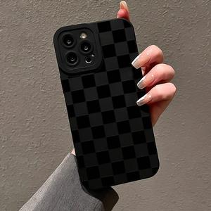 Checkerboard Pattern Phone Case, Shockproof Phone Protective Cover, Phone Accessory Compatible with iPhone 11 12 13 14 15 Pro Max