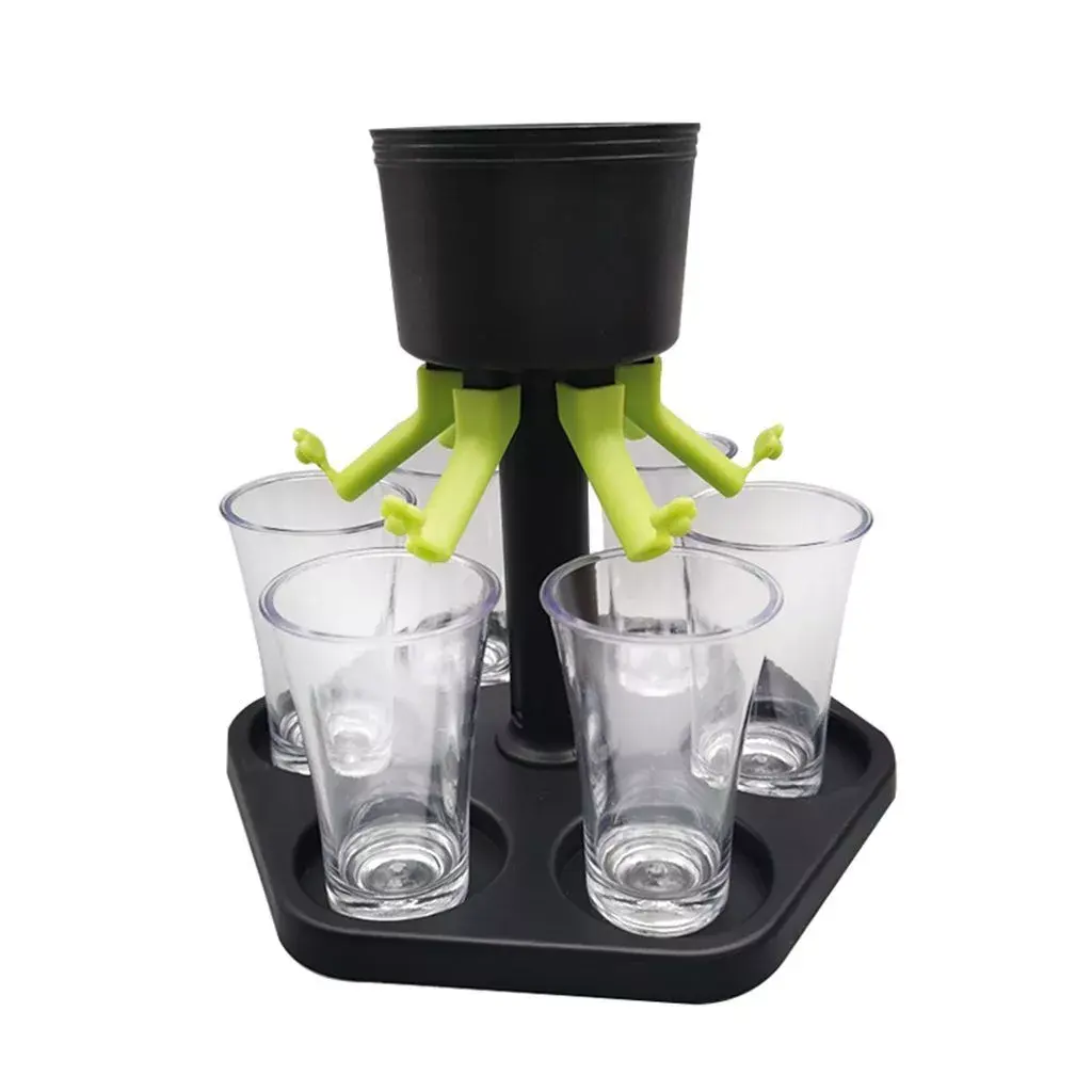 6 Shot Glass Dispenser Holder Wine Whisky Beer Dispenser Rack Bar Accessories UK