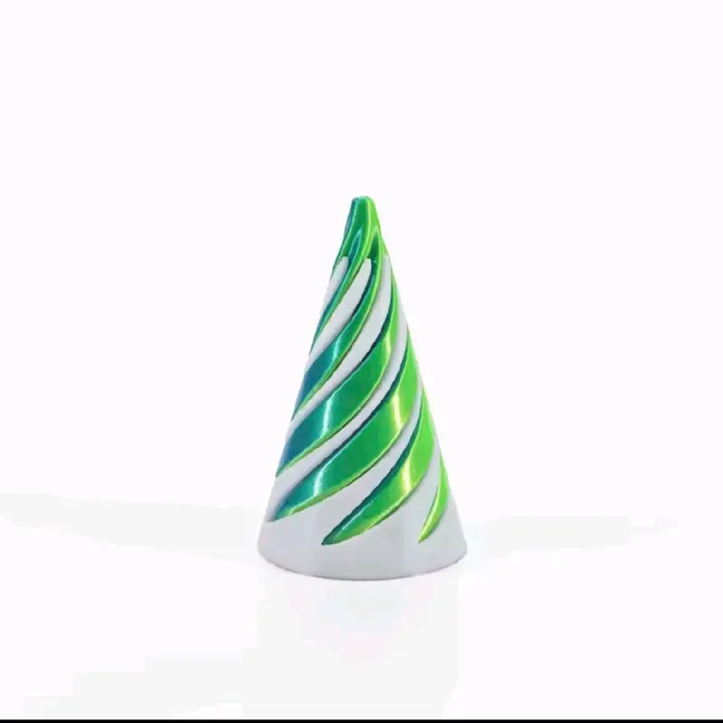 3D printed Helix screw rotating toys stress reducing tool pyramid pass through sculpture spiral cone Ornaments home decoration 6