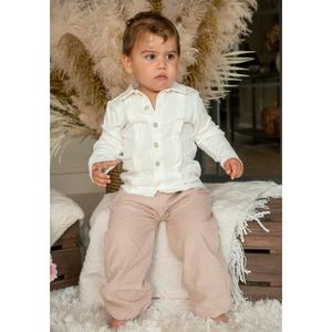 Boys Beige Needlecord Top and Trouser