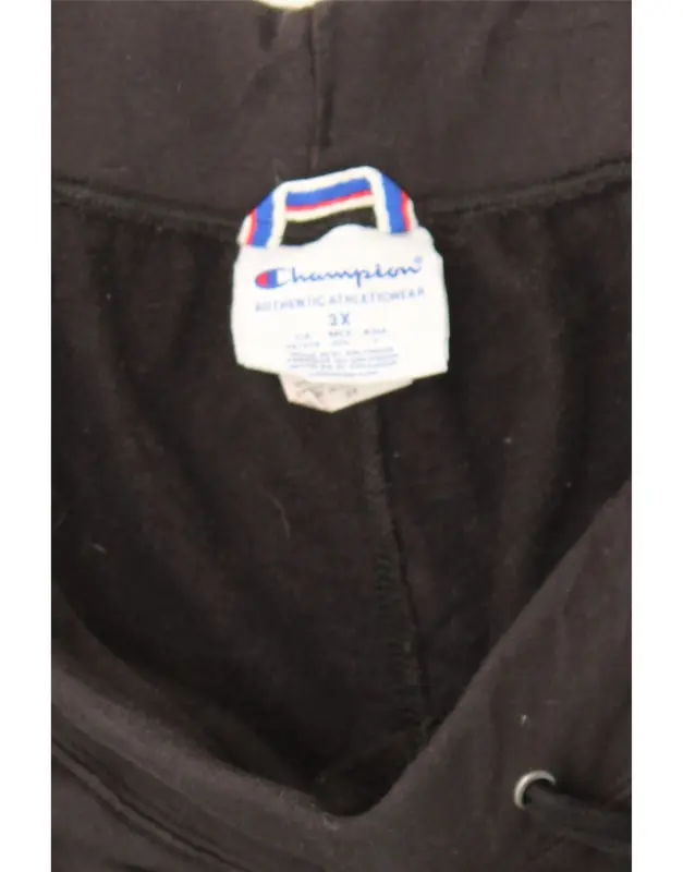 Pre-Owned Vintage CHAMPION Mens Tracksuit Trousers Joggers 3XL Black Polyester 4