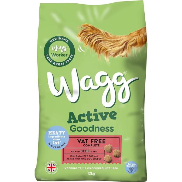 Active Goodness Complete Dry Adult Dog Food Beef & Veg 12kg - For All Active Working Dog Breeds 1