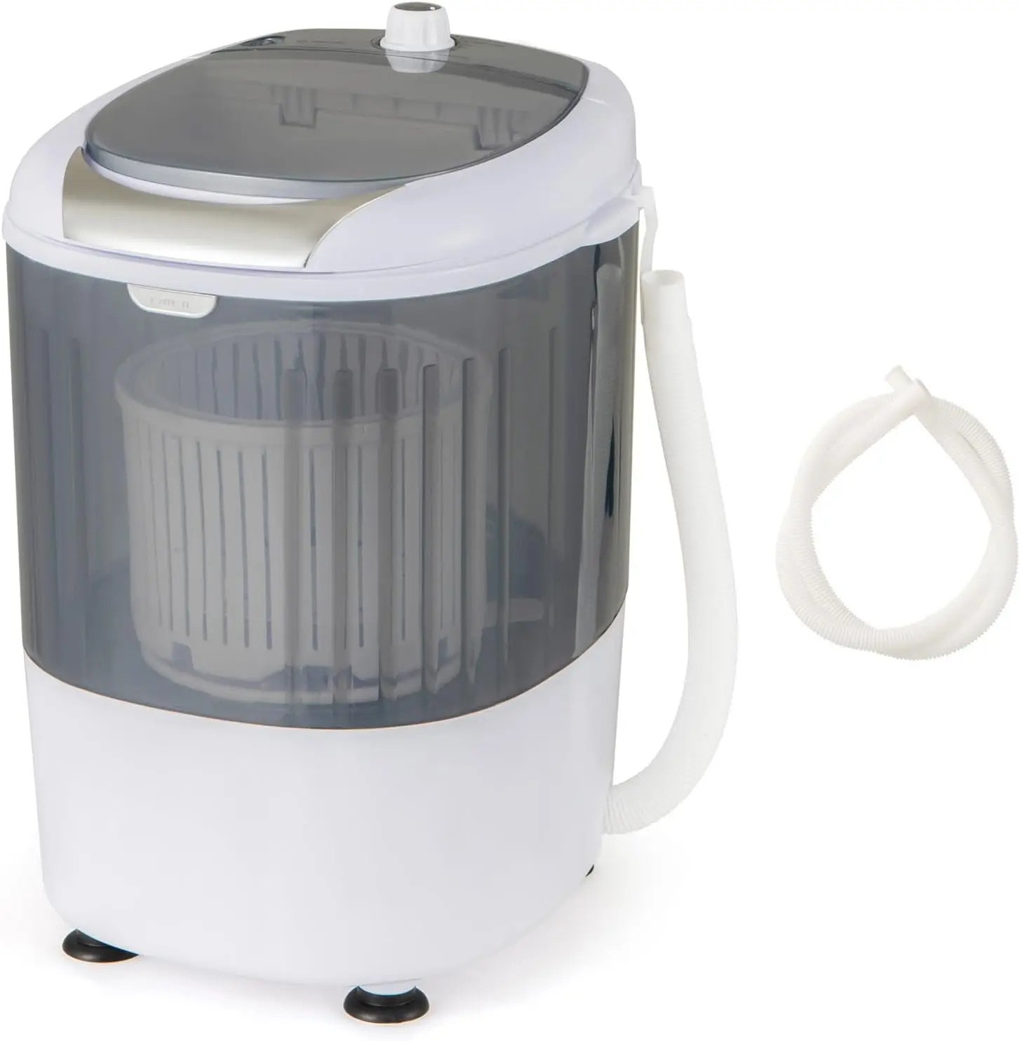 GiantexUK 2-in-1 Mini Washing Machine, Single Tub Washer and Spin Dryer with Timing Function, Portable Laundry Machine for Travel Camping Dormitory and Apartments (Grey + White) [Energy Class E]