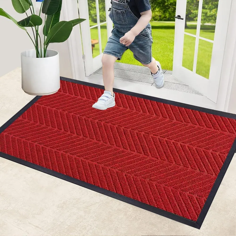 Embossed Mat 45x75cm – Non-Slip, Durable Floor Mat for Home, Office, and Outdoor Use | Stylish Textured Design, Easy to Clean gray comfort carpets  mats & rugs kitchen  floor  mat