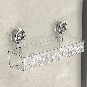 Wall Mounted Bathroom Decorative Storage Rack, 1/2 Counts Modern Storage Holder, Punch Free Bathroom Organizer, Home Organizer Supplies, Bathroom Accessories, Bathroom Organization