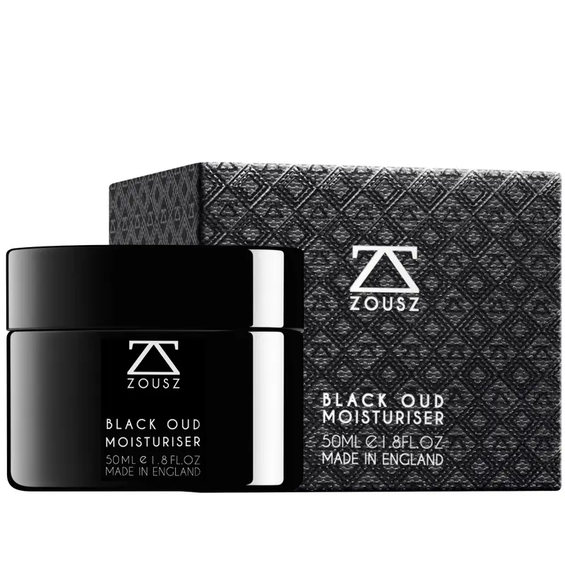 Black Oud Natural Men's Moisturiser - Organic Luxury Skincare with Hyaluronic Acid and Antibacterial Properties - Hydrating, Scent 0
