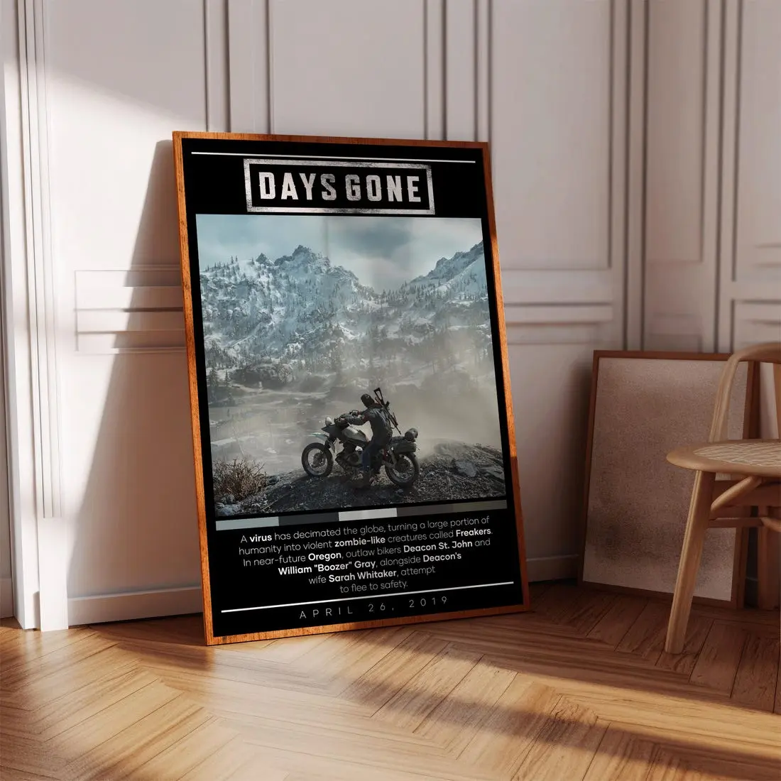 Days Gone Poster Print | Gaming Poster | 3 Colors | Gaming Decor | Video Game Poster | Gaming Gift | Video Game Print | Gaming Cover