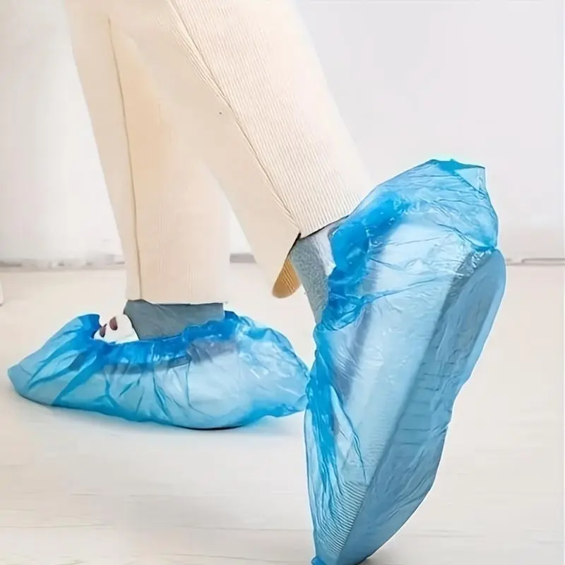 100pcs/pack Disposable Shoe Covers, Cleaning & Hygiene Supplies, Travel Hotel Shoe Covers 4