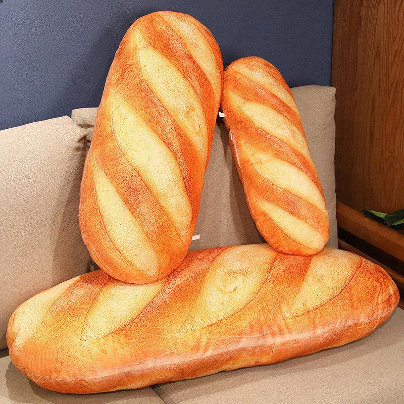 French Bread Plush Pillow - Soft Plush Stuffed Food Decor - Cute Sleeping Companion 1