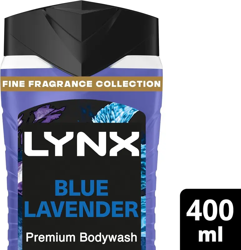 Lynx Blue Lavender Body Wash for Men 400 Ml Eucalyptus Lactic 1