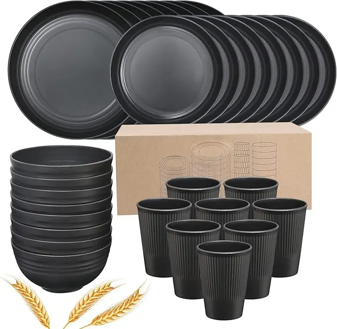 Tableware Set, 32PCS/set Including  Bowls & Plates &  Cups for  People Use, Tableware Set for Kitchen Dining Room, Summer for Gift, Best Friend Gifts