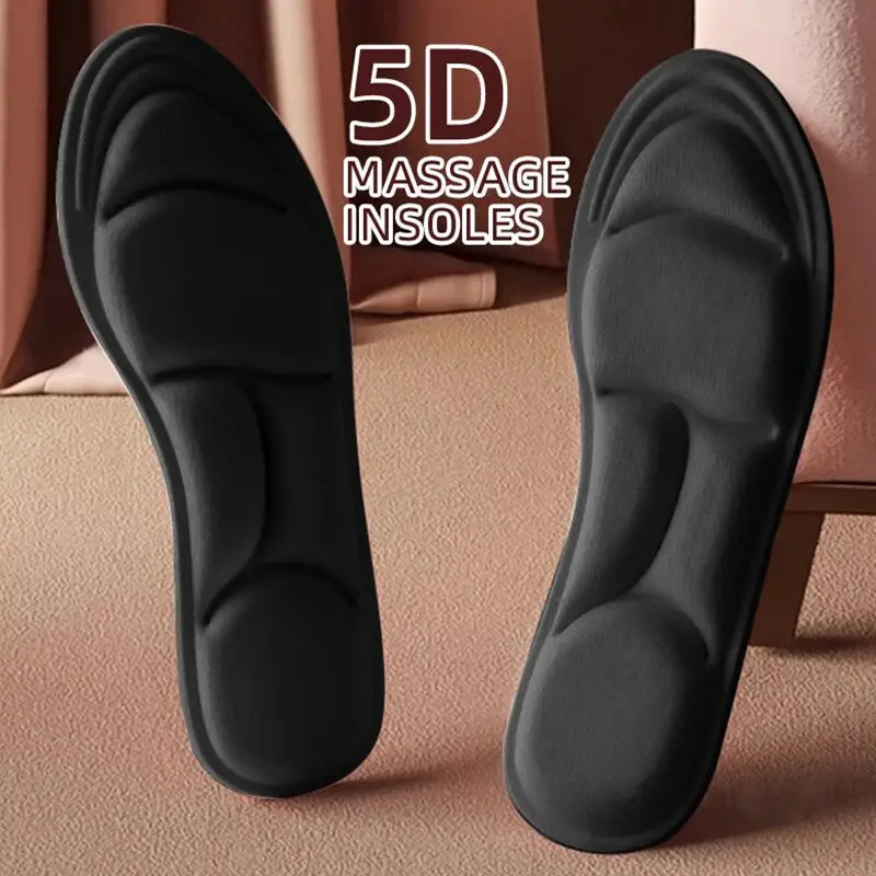 5D Massage Memory Foam Insoles For Shoes - Breathable Cushion Sport Running Insoles