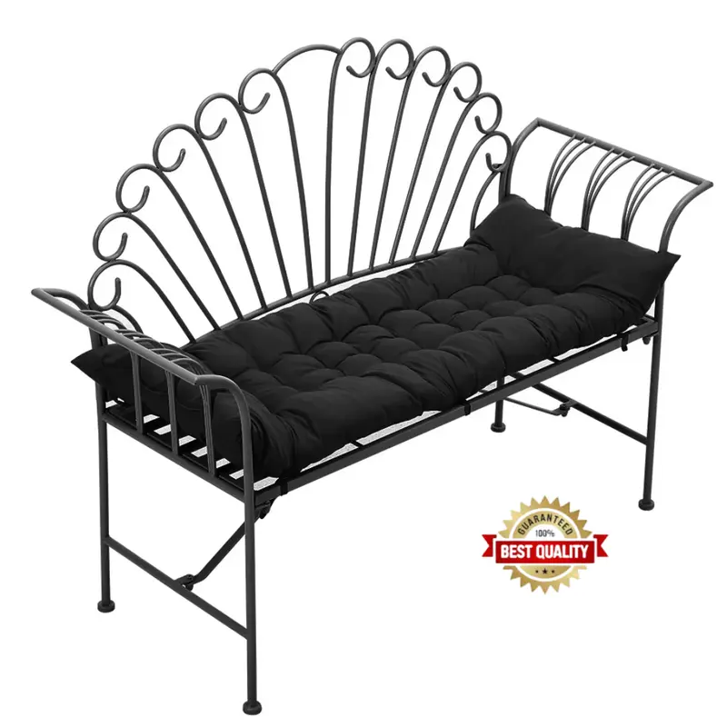 110cm Thick Soft Comfortable Chaise Lounge Chair Cushion, Black 3