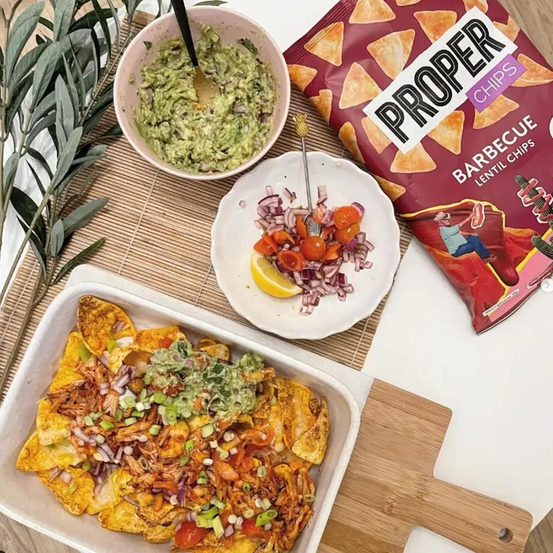Proper Chips Snack Box - BBQ & Salt & Vinegar Mixed Case - Vegan & Gluten Free - 32 x 14g - Bold Flavor Bites - Healthy Snacking - Crunchy, Crispy 6