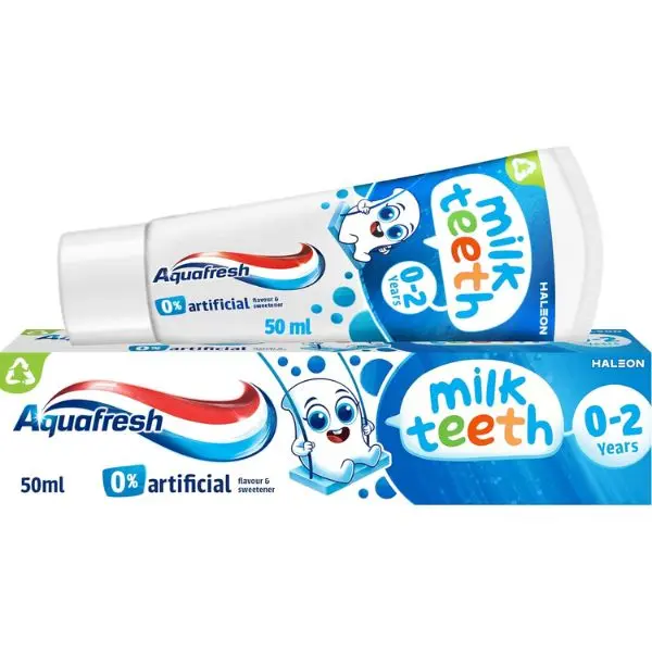 Aquafresh Milk Teeth Baby Toothpaste 0-2 years, Gentle Care for Infants, 50ml