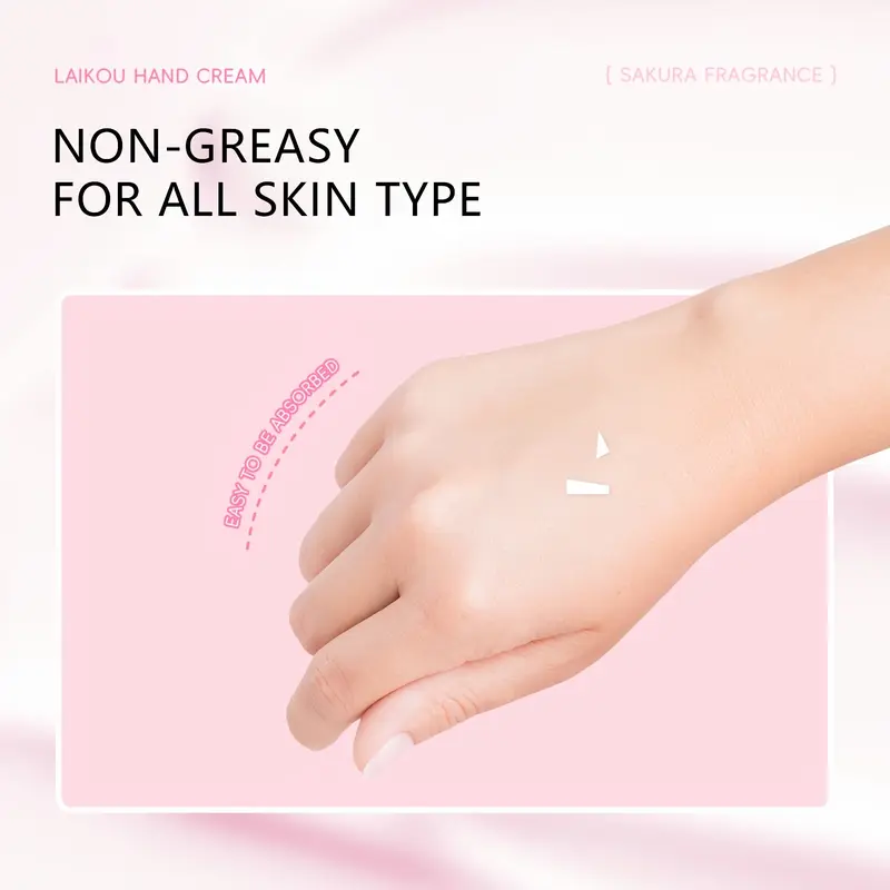 LAIKOU 20pcs Japan Sakura Hand Cream - Hypoallergenic, Moisturizing with Glycerin & Vitamin C - Travel-Friendly, Hydrating Dry Skin, Valentine'S Day Gift Option 4