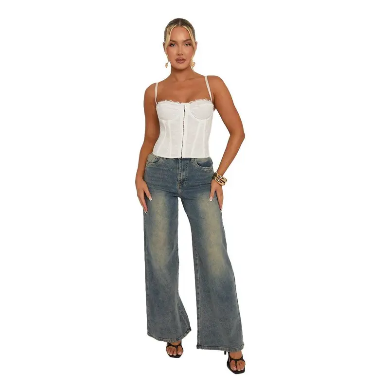 Aleks Womenswear Rebellious Fashion Lace Back Boned Corset Top 7