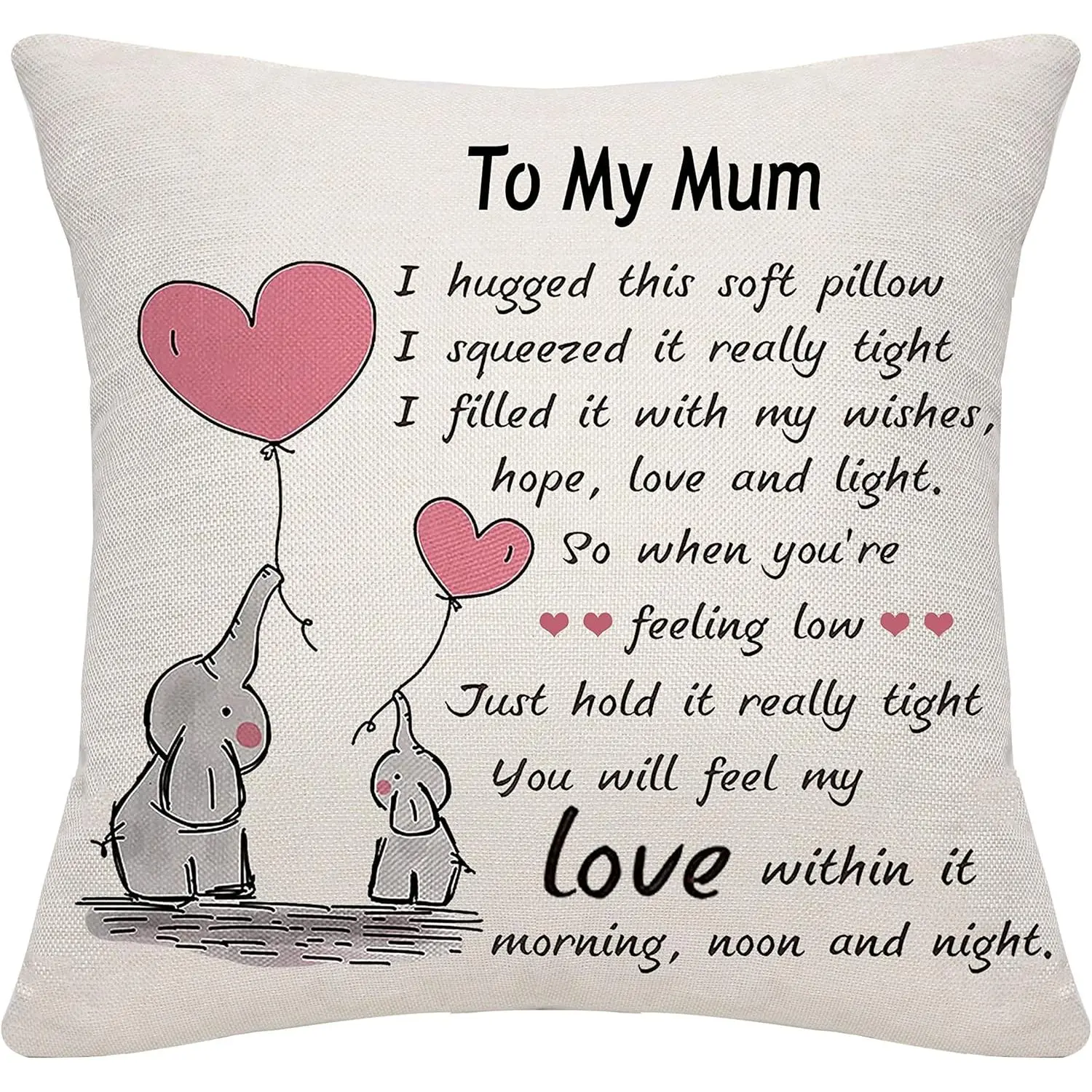 Mum Gifts from Daughter Son Mom Mum Mother Mama Throw Pillow Cover Cushion Case Cushion Cover Thanksgiving Gifts (mum-1)