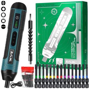 Electric Screwdriver Set, Electric Screwdriver with Screwdriver Bits, Multifunctional Electric Screwdriver Set for Home & Office