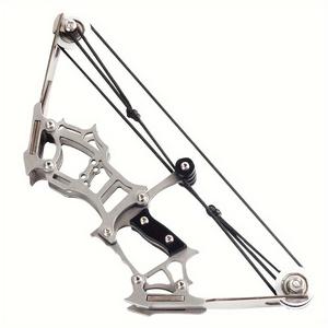 Mini Composite Bow Archery Set, 1 Set Stainless Steel Mini Bow for Outdoor Activities, Competitive Events and Archery Training