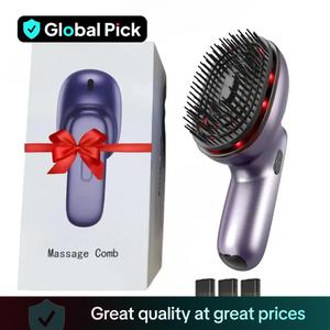 Electric Massage Comb -1pc, 3 1.2ml Hair Oil Bottles, A Multi-functional Rechargeable Massage Comb That Can Be Added with Essential Oils. Suitable for Scalp Massage Relaxation and Hair Fragrance Enhancement - Care, Detangler Brush, Hair Styling Comb