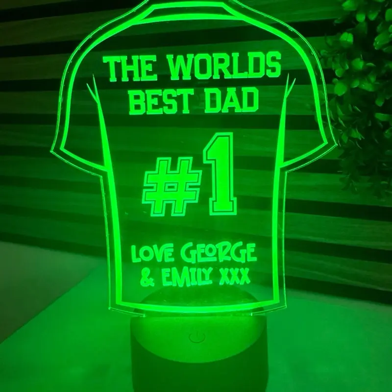 Personalised Father's Day Night Light, Night Light for a Dad, Father's Day Gift 2