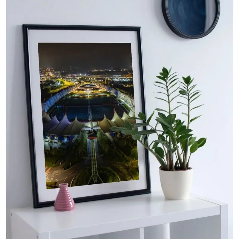 Large Portrait Art Print (29.7 x 42cm) Night View Ashford McArthur Glen 0
