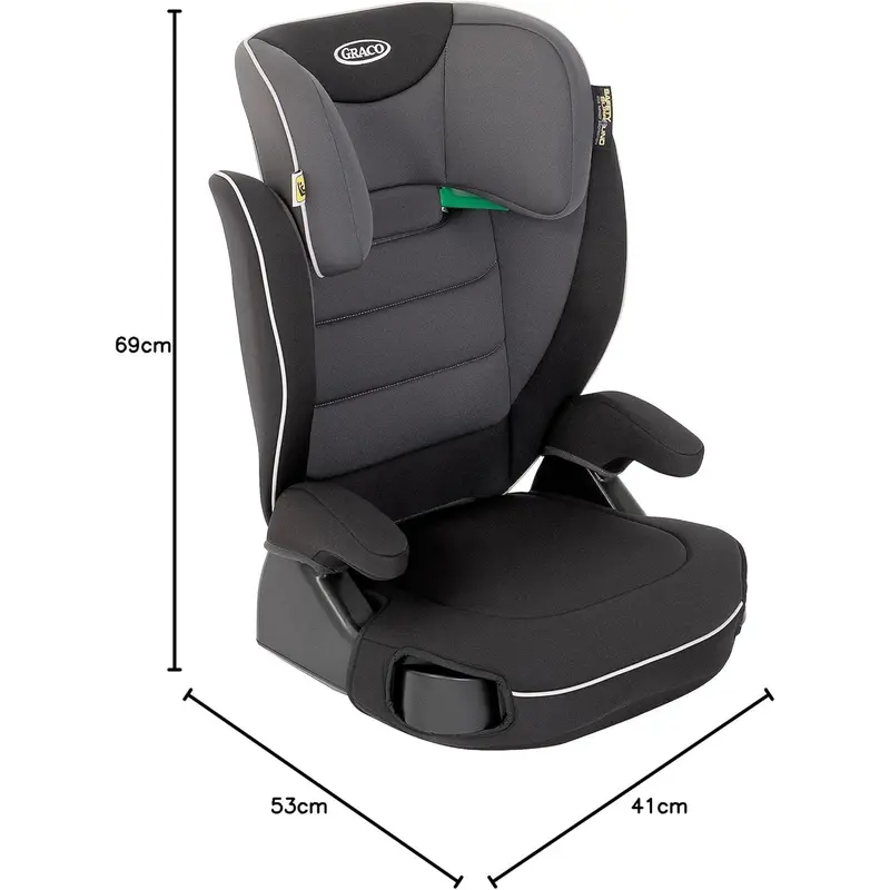 Logico L i-Size R129 Highback Booster car seat with cupholders, Suitable from 100-150cm (approx. 3.5 to 12 years), Midnight fashion 8