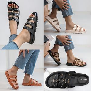 Nexsus Plus Ladies Women faux Leather Flatform Comfy Slip On Indoor Outdoor Summer Sandls Flip & Flops Walking Shoes Girl Footwear Slide Slipper Comfort Size UK 3-8 Sandal Stylish Flipflop Nail