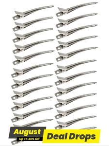 Large Duckbill Metal Hair Clips, Hair Styling Hairdressing Clips, Hand Push Corrugated Partition Positioning,  Hair Clips