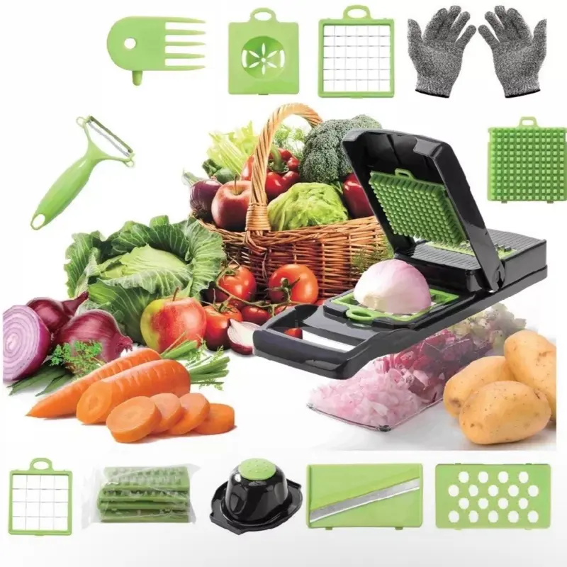 16 in 1 Vegetable Chopper Salad Fruit Mandolin Slicer Food Dicer Cutter Peeler