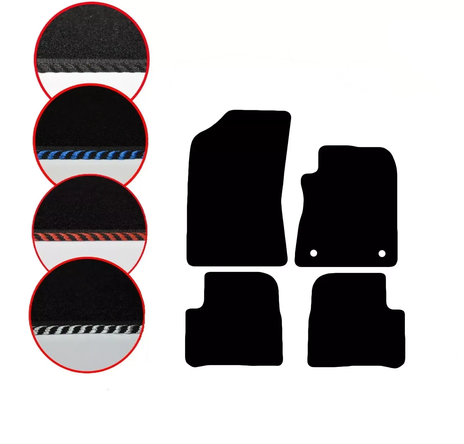 Car Floor Mats for Citroen C3 2017+ Carpet Car Mats 4 pcs