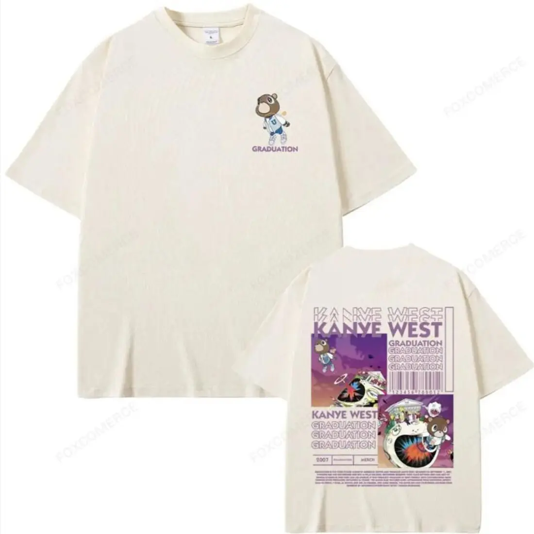 Vintage Rapper Kanye West Graduation Bear T Shirt, Vintage Band Tee, Graphic Tee