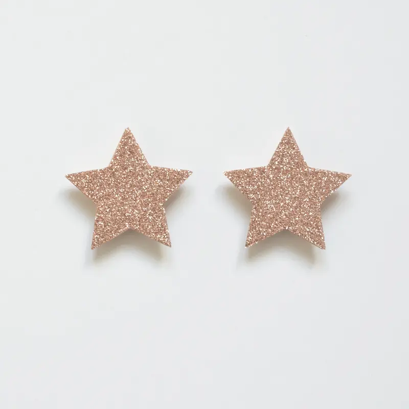 Rose Gold Glitter Star Hooks (2 pack) 1