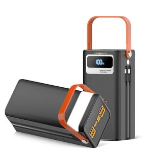 Portable Power Bank, 30000mAh Power Station with Flashlight & LCD Display, Outdoor Generator for MacBook, Travel, Camping, Home Use